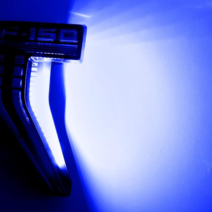 iJDMTOY Ultra Blue LED Background Illumination Lighting Kit Compatible with 2021-up Ford F150 Side Fender Emblem