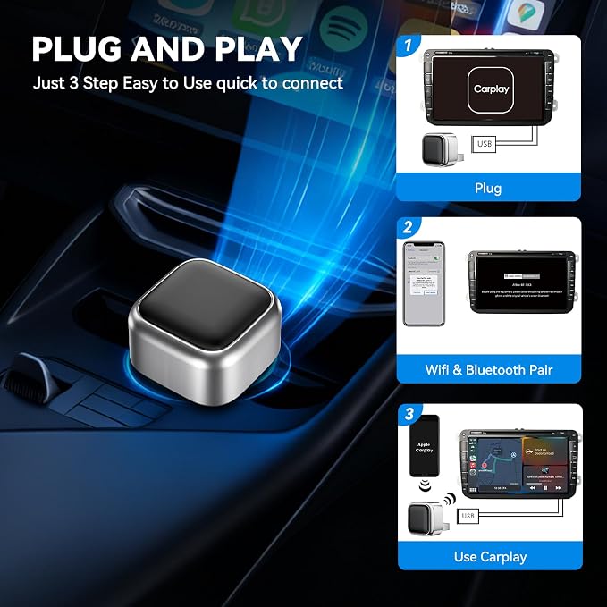 KUKIHO Wireless Android Auto Adapter 2.0– Fast & Stable Connection, 2024 New Mode