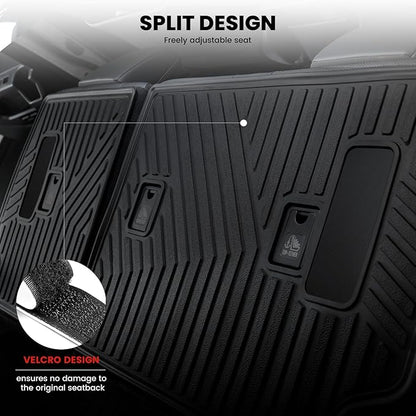 LASFIT Trunk Mat&Backrest Mat for Toyota 4Runner 2025-2026 5-Seater Gas Only(Not Fit Hybrid or 7-Seater), All Weather TPE Custom Fit Cargo Liner for 6th gen 4Runner SR5/TRD/Limited Cargo Mat