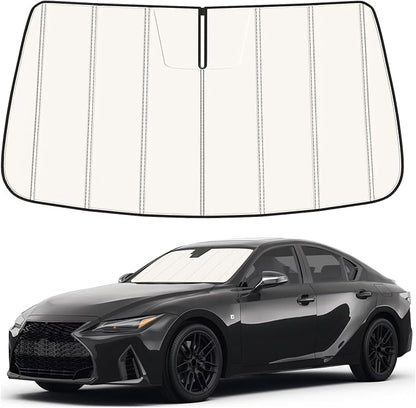 Windshield Sun Shade for Le-xus is 2021-2025 2026, Front Window Visor Accessories, Folding Design Blocks Heat & UV Rays Maintain Cool Interior and Save Space