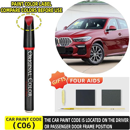 Carhoo C06 Flamenco Red Brilliant Touch Up Paint Suitable For BMW, Genuine Custom Color Absoulutely Without Color Differences (16ml)