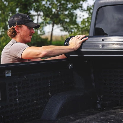 Rough Country Hard Roll-Up Tonneau Cover for Jeep Gladiator JT (2020-2026) - Aluminum Truck Bed Cover, Fits 5' Bed