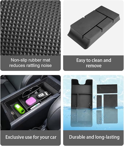 CDEFG for 2025 2026 Camry Center Console Organizer Accessory Tray for 2025 2026 Toyota Camry XSE XLE SE LE Accessories Middle Console Organizer Armrest Tray Storage Box