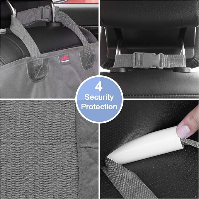 HONEST OUTFITTERS Dog Car Seat Covers, Pet Front Cover for Cars, Trucks, and Suv's - Waterproof & Nonslip Dog Seat Cover(Gray)