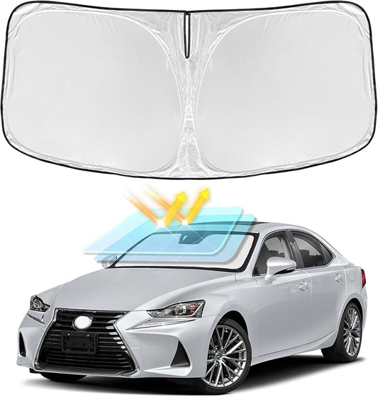 for Lexus is 2014-2020 Windshield Sun Shade - 4 Layers Car Sunshades for is IS250 IS350 IS300 IS460 Front Windows Shade Cover Custom Fit is Sun Visor 250T Shade Blocks UV Rays Car Accessories