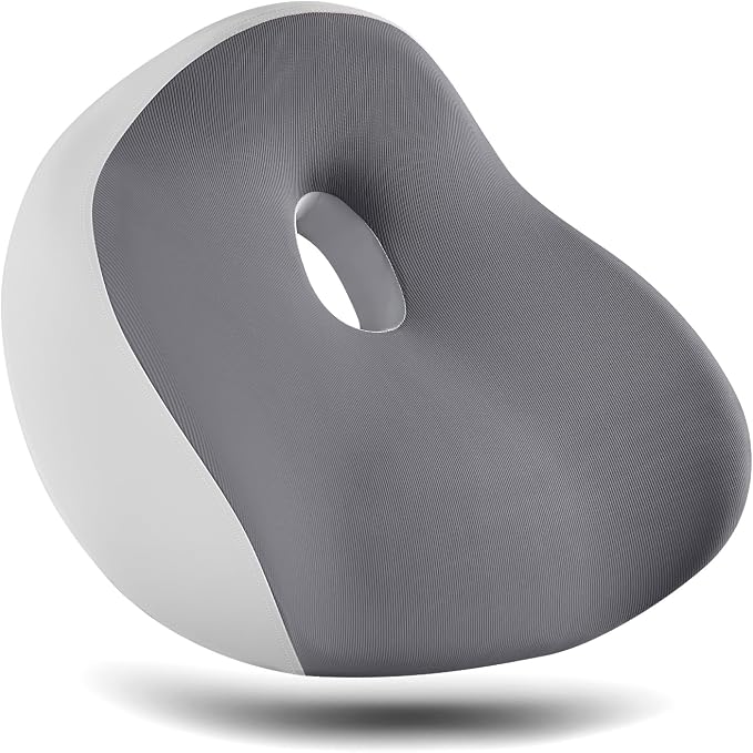 FLORICH Upgrade Large Car Seat Cushion for Long Sitting, Ergonomic Memory Foam Driving Seat Cushion for Back & Sciatica Pain Relief, Non-Slip Washable Seat Cushion for Car, Driver, Office-Gray