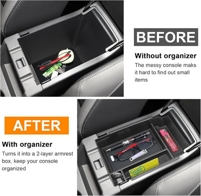 MOCHNET Center Console Organizer for 2024 2025 2026 Subaru Crosstrek Accessories & 2024-2026 Subaru Impreza Console Tray, 2026 Crosstrek Hybrid Accessories 2024+ Impreza Armrest Storage Box (Black)