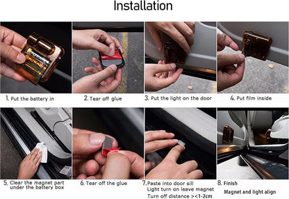 NewL 2 Pcs Led Car Door Welcome Light for USA America Flag Eagle Logo Symbol Projector Lights Ghost Shadow Light