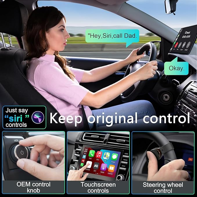 Wireless CarPlay Adapter Compatible with Both Apple and Android Systems, Supporting Bluetooth And Wi-Fi. Upgraded CarPlay Wireless Adapter Two-In-One, Plug-And-Play Plug, Capable of Converting Devices