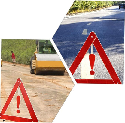 Gatuida 4pcs Auto Warning Triangle Kit Reflective Folding Safety Tripods for Roadside Use Portable and Warning Signs for Cars