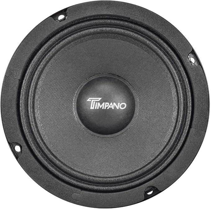 Timpano 6.5 Inch Shallow Midrange Speaker 500 Watts Max Power TPT-MR6-4 PRO, 6.5 Midrange Speakers 4 Ohm Shallow Mount Car Audio Speaker, Pro Audio Loudspeaker Compact for Doors (Single)