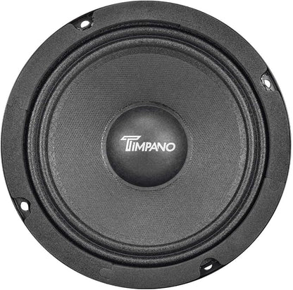 Timpano 6.5 Inch Shallow Midrange Speaker 500 Watts Max Power TPT-MR6-4 PRO, 6.5 Midrange Speakers 4 Ohm Shallow Mount Car Audio Speaker, Pro Audio Loudspeaker Compact for Doors (Single)