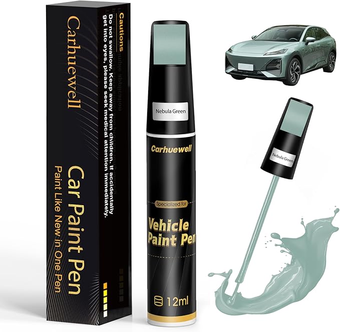 Green Touch Up Paint for Cars, Auto Car Paint Touch Up Paint Pen for Deep Scratches, Car Scratch Repair Pen, Quick and Easy Solution to Repair Minor Automotive Scratches (Nebula Green)