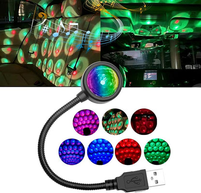 USB Projector Night Light,4 Colors & 9 Functional Modes Car Roof Lights,Flexible Adjustable Interior Starlight Lamps, Portable LED Atmosphere Lights for Auto Decor,Bedroom,Ceiling, Party