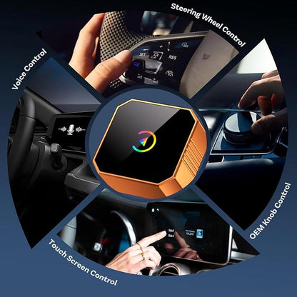 VBESTLIFE Mini Wireless for Adapter, 2.4/5Ghz Wireless for & for Android Auto, Plug and Play, Fast Auto Reconnect Stable Control Zero Delay (Color Pattern)
