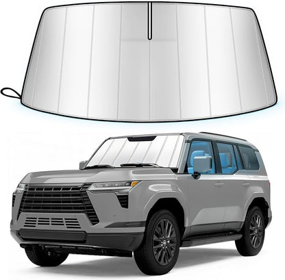 Windshield Sun Shade for Le-xus GX550 GX 550 2024-2026, Custom Fit Folding Design Car Front Window Sunshade Sun Visor Shield Accessories for Interior Protector, Blocks UV Rays