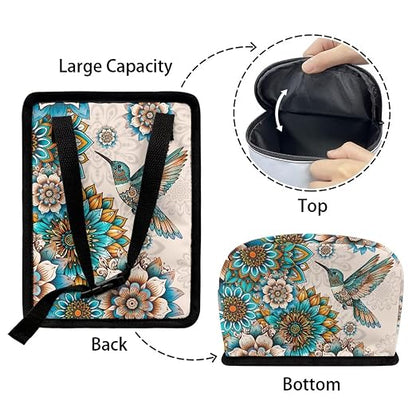 BIGCARJOB Lotus Hummingbird Car Trash Bag Car Trash Interior Accessories for Back Seat Headrest Car Trash Bin Hanging Trash Bag for Car Garbage Can