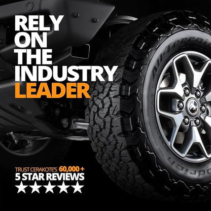 CERAKOTE Rapid Ceramic Tire Coat (32 oz.) - Showroom New Tire Shine – Deep Tire Black Finish – Lasts Up to 10x Longer – No Sling, Non-Greasy Ceramic Tire Coating – Easy Application