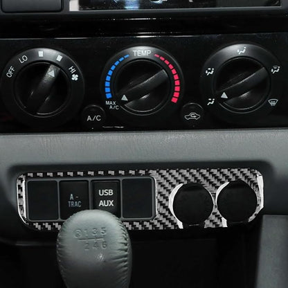 NVCNX Real Premium Carbon Fiber for Toyota 2nd Gen Tacoma Accessories 2012-2015 2013 2014 Car Dash USB Charging Port Panel Cover Interior Trim Thick Overlay Sticker Decal 1PC