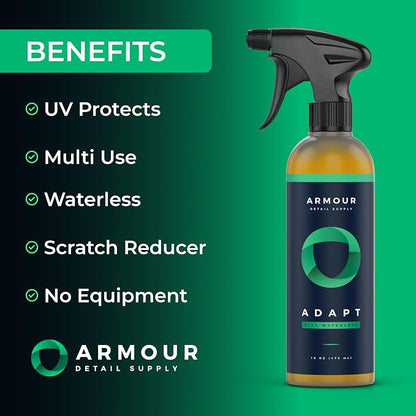 Armour Detail Supply - Adapt Waterless Wash & Quick Detailer and Multi-Use Formula, Streak-Free, UV Protection, Scratch Reducer, 1 Gallon