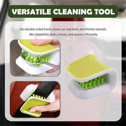 Car Seat Belt Cleaner Brush,Non-Slip Car Cleaning Brush with Double-Sided Bristle Brushes,U-Shaped Design Cars Detailing Brushes for Cleaning Most Vehicle Models Safety Belts