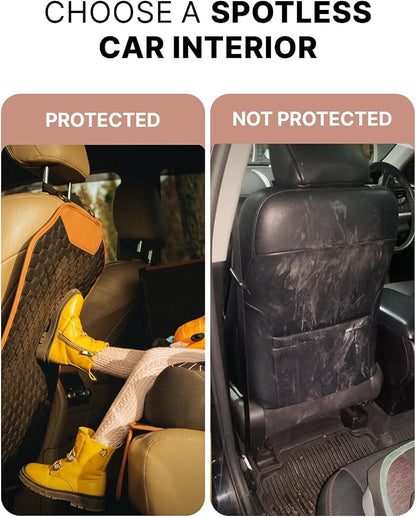 Owleys Set Seat Back Organizer & Car Seat Protector Hexy Waterproof & Non-Slip Protector for Child Car Cushion for Leather and Fabric Seats (Hexy Set 2)