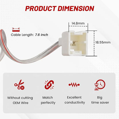 RED WOLF Car Door Speaker Wiring Harness Adapter Connector Plug Compatible with Nissan sentra Altima Rogue 2004-2019, Infiniti 2006-2018 Model 4PCS