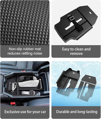 CDEFG for 2023-2025 2026 Honda Accord Center Console Organizer with Tissue Dispenser Slot 2025 2026 Accord Hybrid Accessories Armrest Tray Storage Box(Included Tissue Pack)