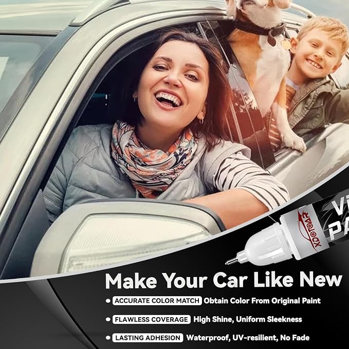 Silver Touch Up Paint for Cars, Professional Automotive Paint Scratch Repair, Lasting Auto Scratch Remover, Color Accurate, Quick Drying, Easy to Use, Safe and Waterproof, Versatile Use