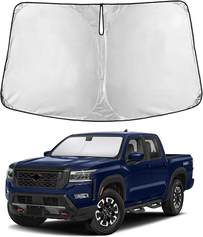 EcoNour Windshield Sunshade Compatible for Nissan Frontier 2022-2024 2025 2026, Sun Visor for Front Windshield & Window Sun Shade Cover, UV Heat Blocker & Protector, Car Accessories