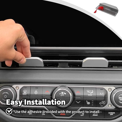 JWWY for Jeep JL Vent Air Outlet Adjustment Cover Trim Compatible with 2024-2025 Jeep Wrangler JL JLU Interior Accessories 2pcs Silver