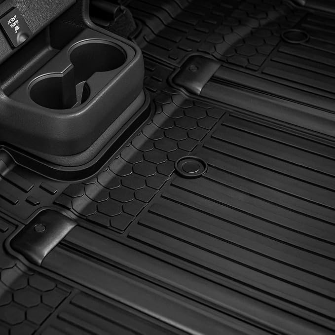 3W Floor Mats Fit Toyota Sienna 2021-2026(Only for 7 Seat), TPE All Weather Custom Fit Floor Liner for Sienna XLE/XSE/Limited/Woodland Edition 1-3rd Row with Red Accent (Not for Platinum Edition)