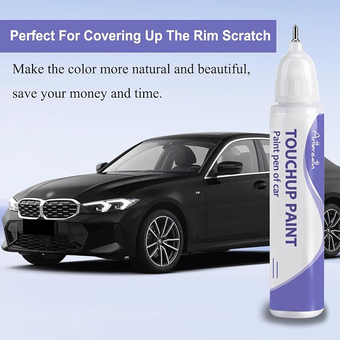 Touch Up Paint for BMW Fluid (Jet) Black (668)-Exact Match–Chips and Nicks TouchUp Paint Pen Scratch Repair Car Accessories Car Paint Pen for Erase Car Scratches