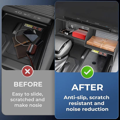 Center Console Organizer for Toyota Land Cruiser Prado 250 2026 2025 2024, Interior Accessories Storage Box Insert Tray for 2024-2026 Land Cruiser, Black