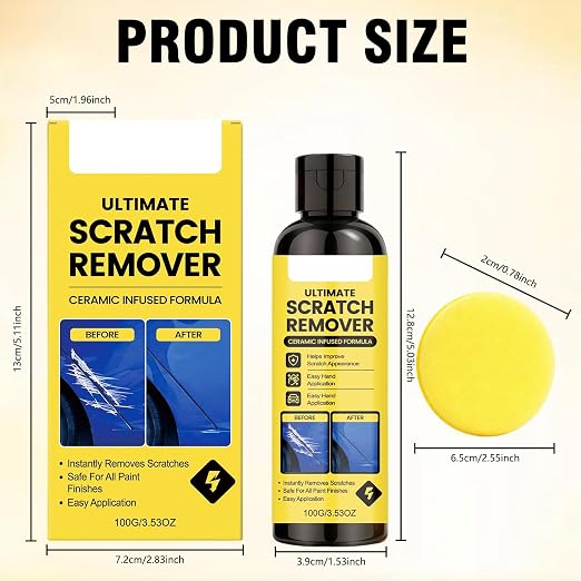 2Pcs NanoPolix Car Scratch Remover,Scratch Repair Paste for Vehicles, Professional Grade Car Scratch Repair Remover, All Paint Colors Polishing Kit, Quick Repair Scratches and Restore Shine