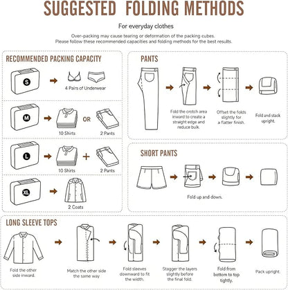 Veken 10 Set Packing Cubes for Travel Essentials,Anti-Wrinkle Buckled Suitcase Organizer for Shoe & Toiletry Bag,Carry On Luggage Bag with 99+ Count Mesh Holes for Airplane & College Dorm Accessories