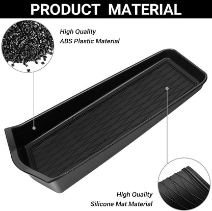 2PCS Wireless Charging Anti-Slip Mat & Center Console Organizer Compatible with Toyota 2025 2026 Camry Accessories Silicone & ABS Plastic Material Console Secondary Storage Box