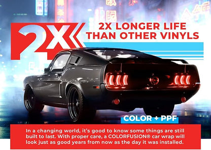 ColorFusion PPF by VViViD, Gloss Nardo Grey Dry Apply PPF Vinyl Car Wrap Roll 60ft x 5ft