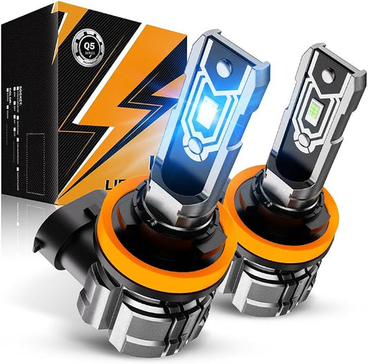 Auxbeam H 11 Fog Lights, 8000K Ice Blue Light