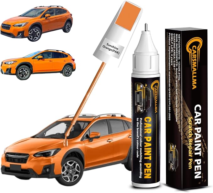 PAK Sunshine Orange Car Touch Up Paint for Subaru, Color Accurate Car Paint Scratch Repair Pen Kit Quick & Easy Fix Vehicle Chips and Automotive Nicks Scuff
