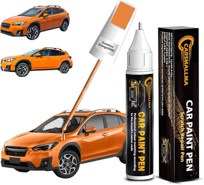 PAK Sunshine Orange Car Touch Up Paint for Subaru, Color Accurate Car Paint Scratch Repair Pen Kit Quick & Easy Fix Vehicle Chips and Automotive Nicks Scuff