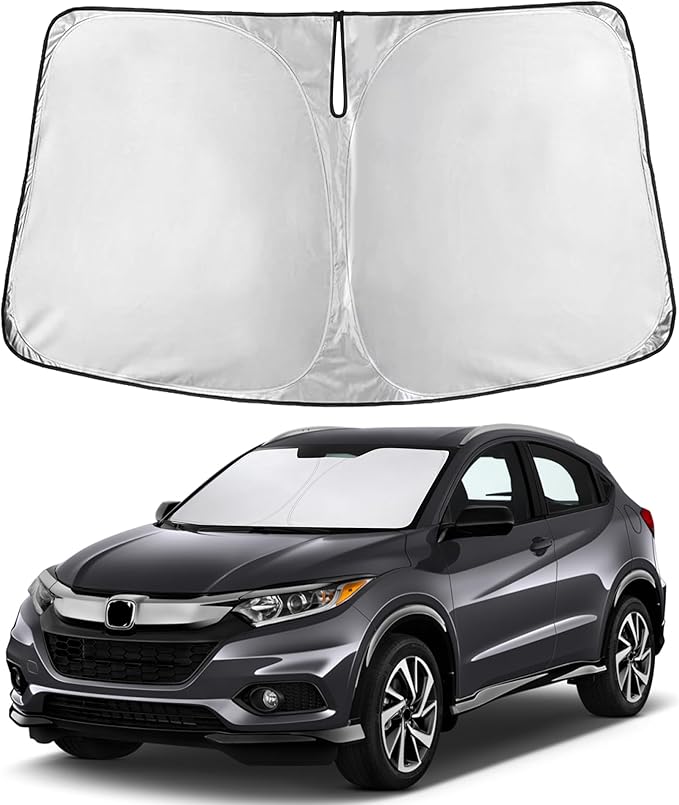 EcoNour Windshield Sunshade Compatible for Honda HRV 2016-2020 2021 2022, Sun Visor for Front Windshield & Window Sun Shade Cover, UV Heat Blocker & Protector, Car Accessories