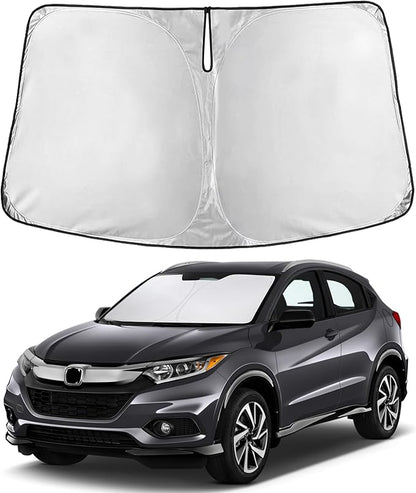 EcoNour Windshield Sunshade Compatible for Honda HRV 2016-2020 2021 2022, Sun Visor for Front Windshield & Window Sun Shade Cover, UV Heat Blocker & Protector, Car Accessories
