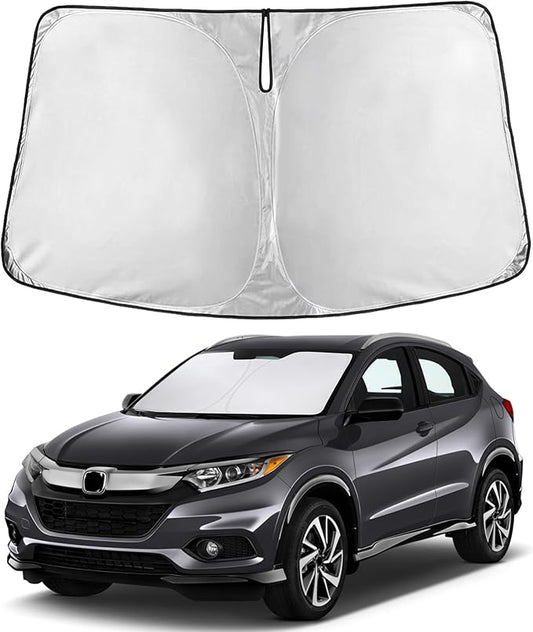 EcoNour Windshield Sunshade Compatible for Honda HRV 2016-2020 2021 2022, Sun Visor for Front Windshield & Window Sun Shade Cover, UV Heat Blocker & Protector, Car Accessories