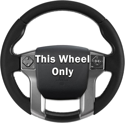 Fit for Tacoma(2012-2023) Steering Wheel Cover, Steering Wheel Cover for Toyota 4Runner(2010-2024) Tundra(2014-2021) Sequoia(2014-2022) Accessories (Perforated Black)