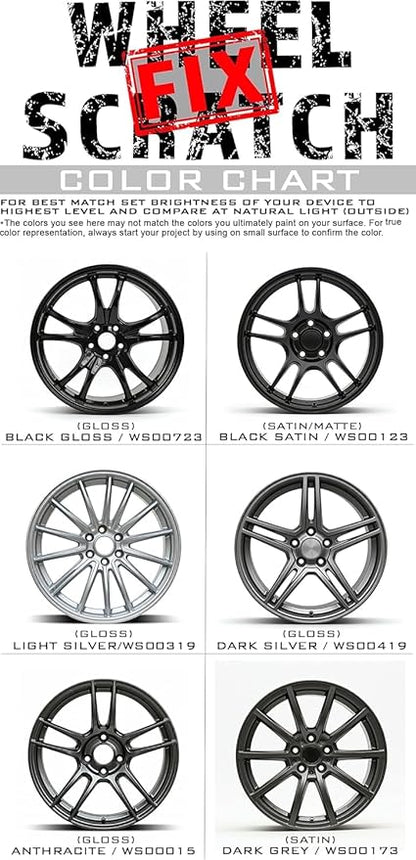 Wheel Scratch Fix® Gray Touch Up Paint for Cars - DIY Alloy Wheel Paint Repair, Curb Rash Remover with Fast-Drying Pen - Long-Lasting OEM Finish Car Rim Paint for Scuffs and Chips at Home, 2-Pack (GRAY PACK (ANTHRACITE & SATIN DARK GREY))