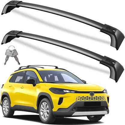 Wonderdriver Lockable Roof Rack Cross Bars 260lbs Compatible with Toyota Corolla Cross 2022-2026 (with Flush Side Rails),Heavy Duty Aluminum Anti-Theft Lockable Metal Lock Roof Rails Crossbars