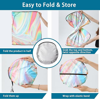 Car Windshield Sun Shade, Folding Car Shades for Front Windows UV Rays Sun Cover Shade, Keeps Your Vehicle Cool
