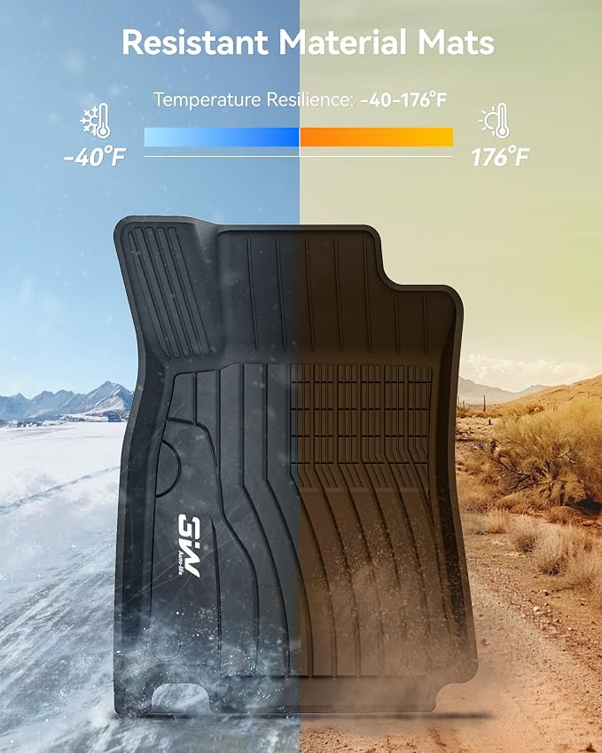 3W Floor Mats for Mercedez Benz GLB250 GLB35 AMG 2020-2026, TPE All Weather Custom Fit Floor Liner for Benz GLB 250/35 AMG 1st & 2nd Row Car Mats, Black