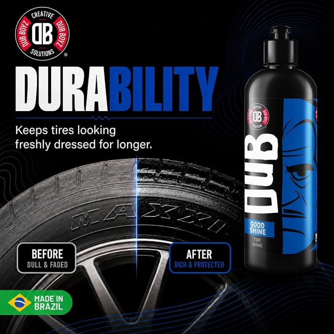 Dub Boyz Good Shine Tire Shine, Deep Wet-Look Gloss, Long-Lasting UV Protection, Quick-Drying, No Sling Formula, Easy Application (2 x 16 OZ)